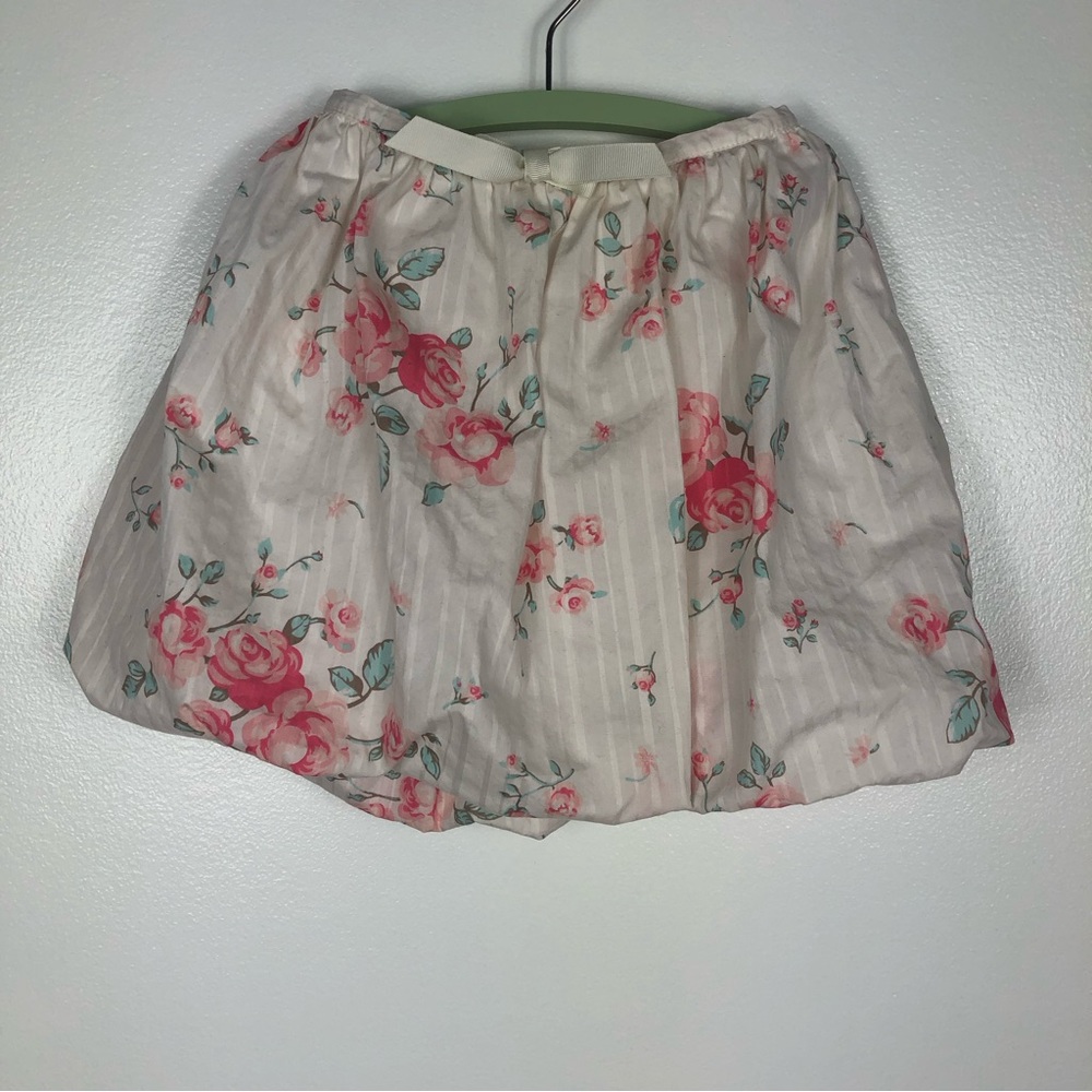 Hartstrings Balloon Skirt Pink and Cream Color Girls Size 5